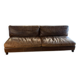 Vintage brown leather sofa