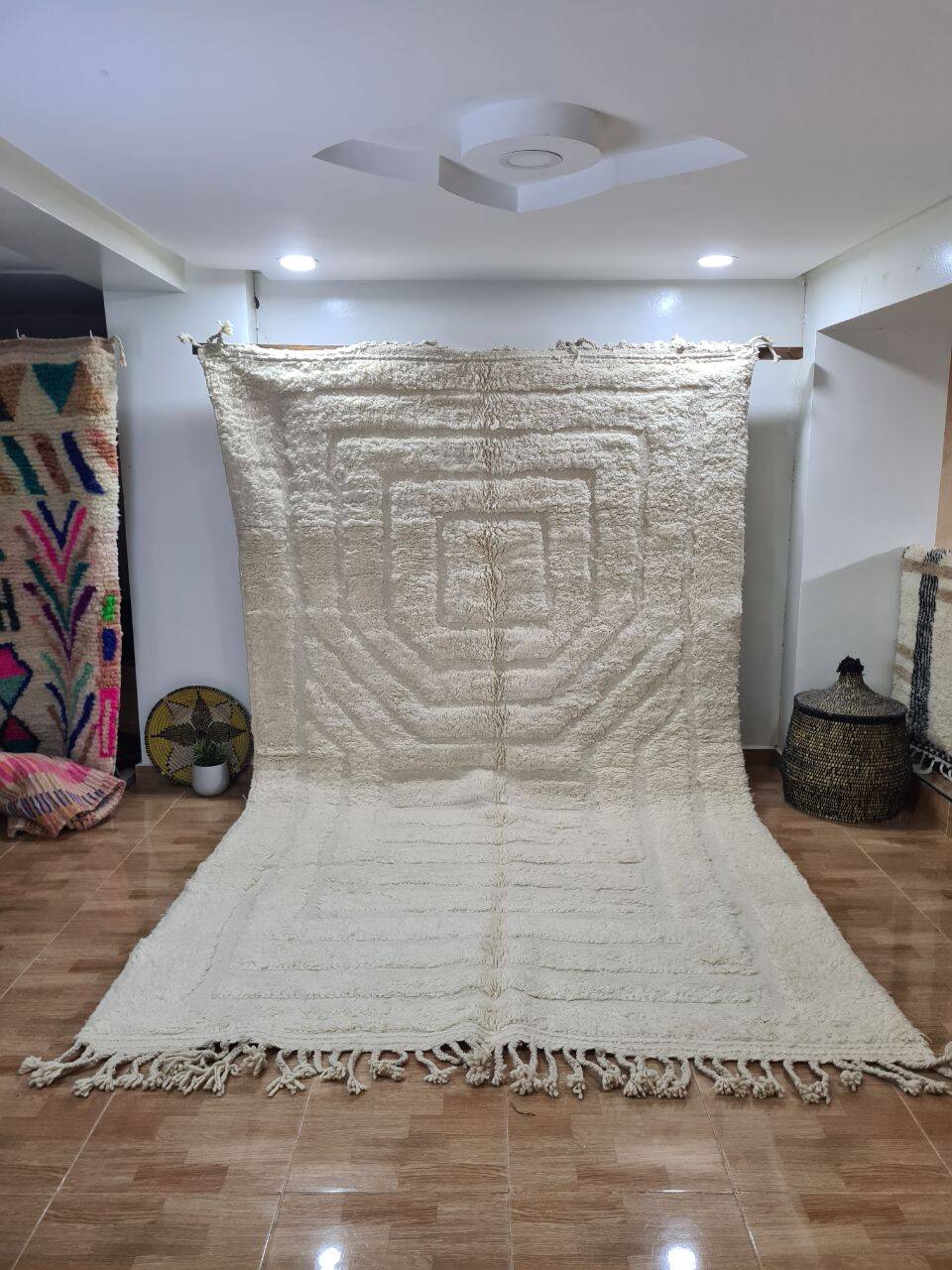 Handmade wool Berber rug 300 x 200 cm