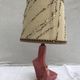 Former art deco ceramics rose lamp - golden - vintage beige daydal