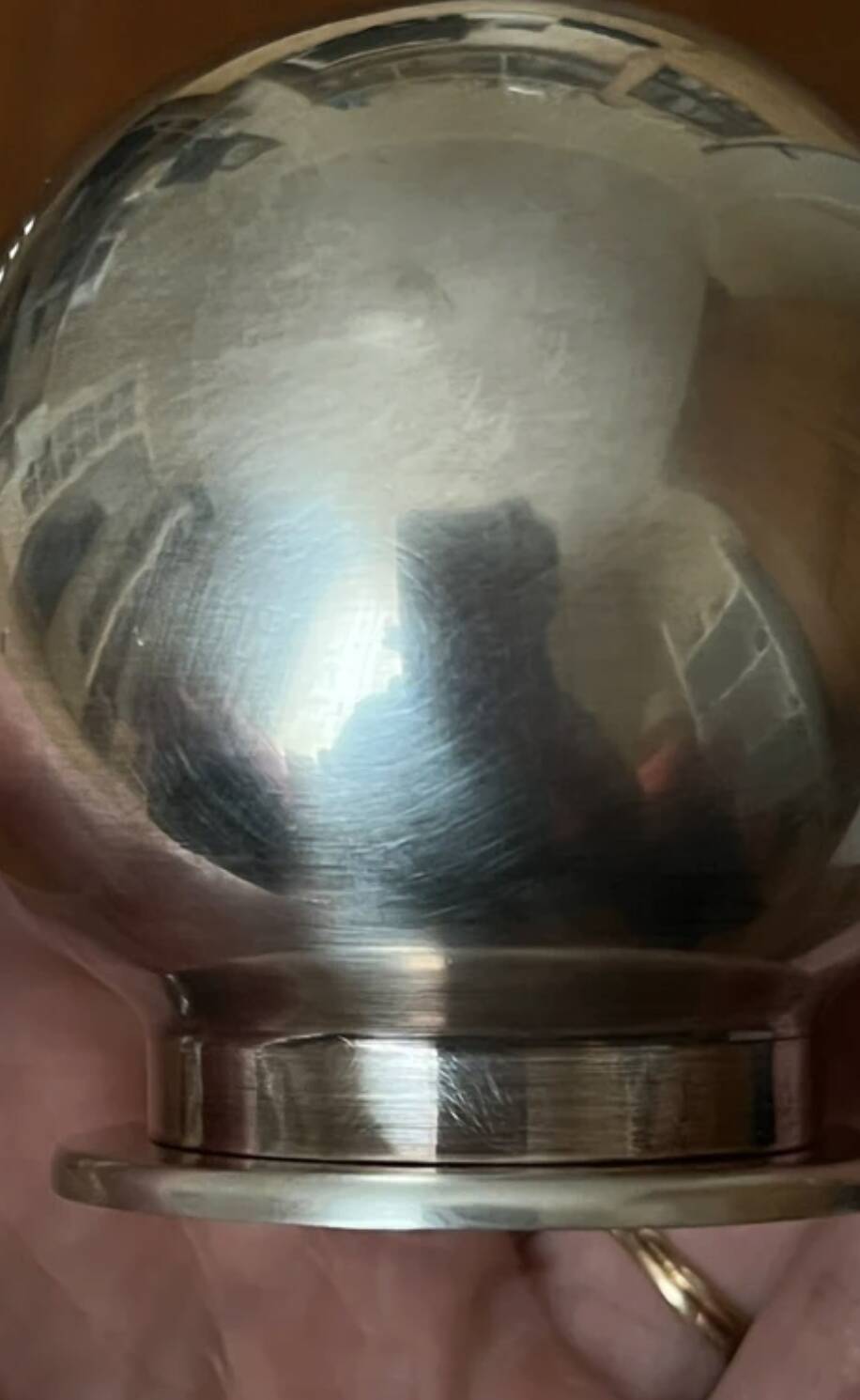 Silver-plated metal shaker ball, Art Deco, around 1930