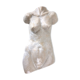 Woman bust in cracked ceramic Art deco