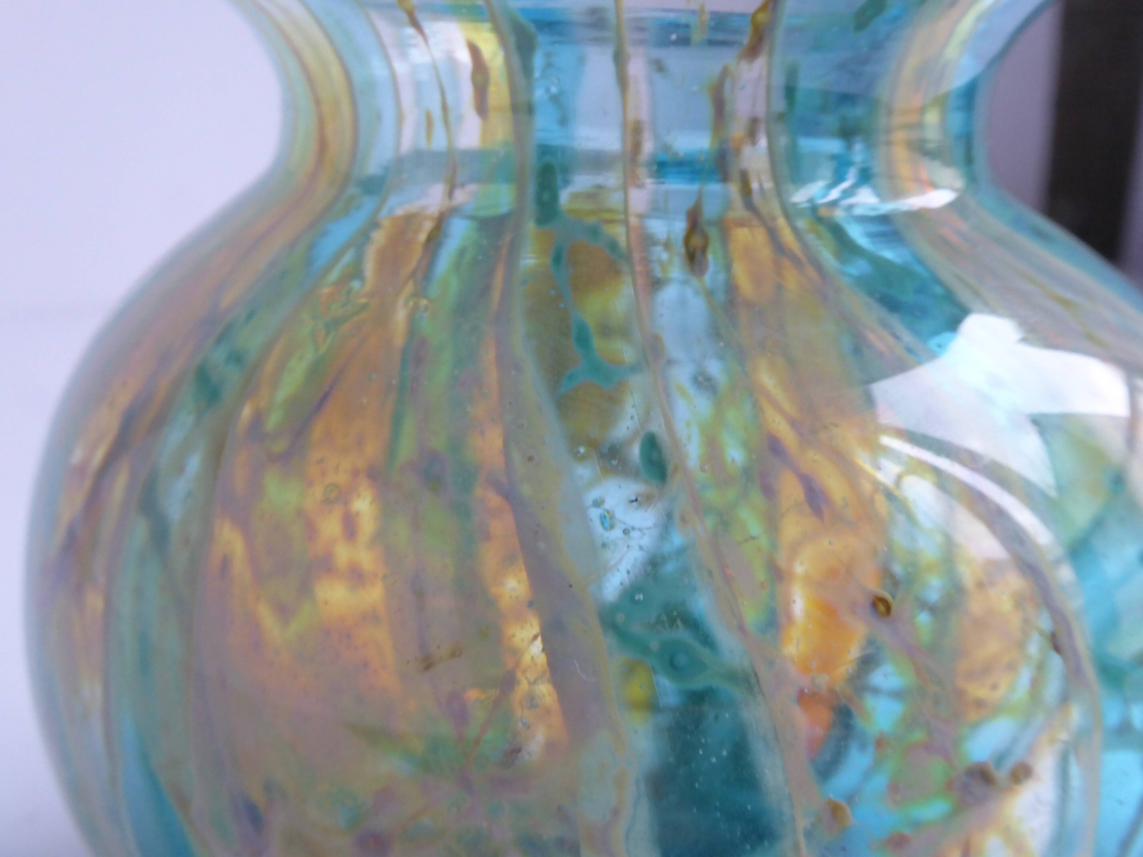 Small molino blown glass vase