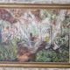 Oil on Canvas Painting Landscape Forest Hunting Scene signed M Pierret