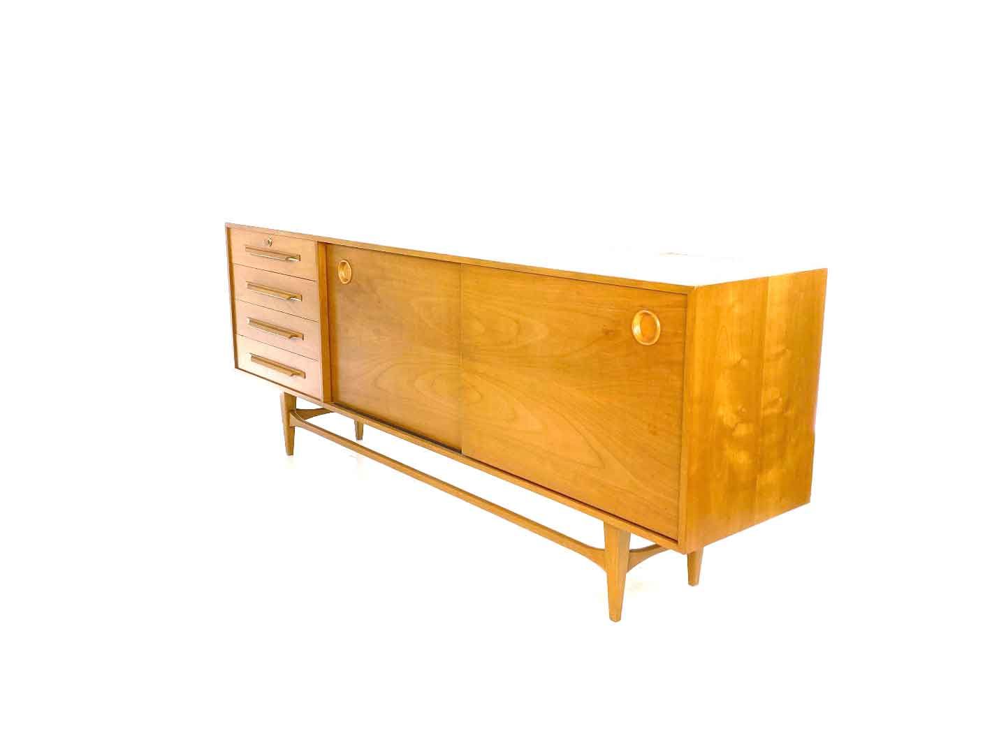 Vintage cherry wood sideboard - georg pollmann möbelfabrik, 1960s