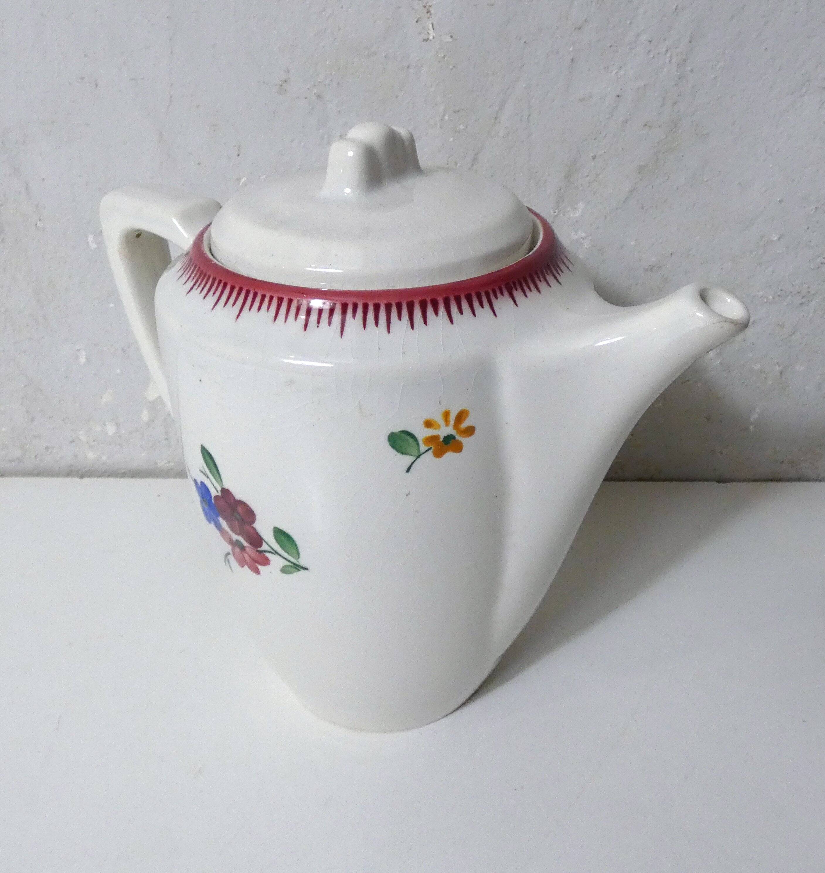 Digoin sarreguemines teapot model fleurettes