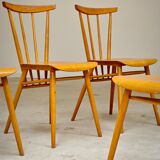 Set of 4 wooden dining chairs by Tatra Nabytok 1960