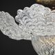 Charming transparent Murano glass leaf ceiling light or chandelier, 1970s