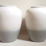 Pair of two-tone ceramic vases West Germany 1960s Height 42 cm