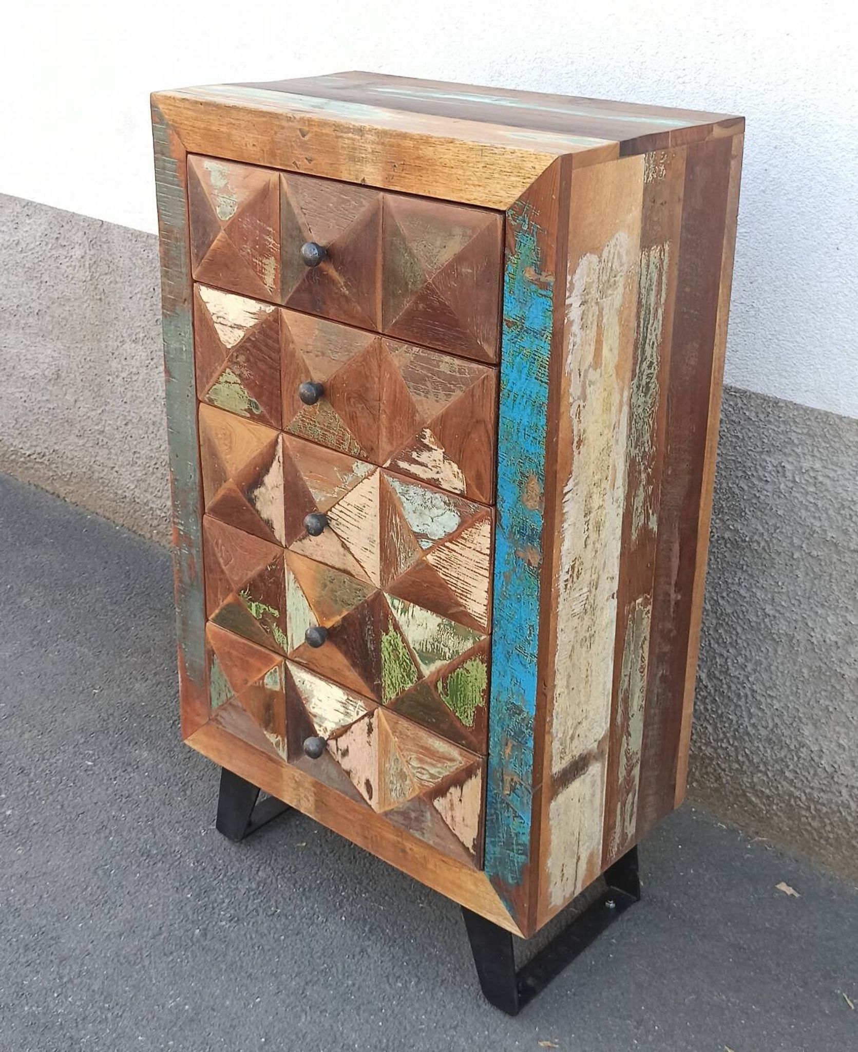 Occasional furniture in old colored wood