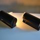 Pair of vintage Ikea 1980s Typ V 413 black wall lamps