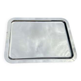 New silver metal tray