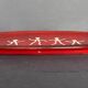 Large red ceramic dish