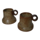 Pyrite stoneware mugs Jean-Pierre Prudhomme artisanal ceramics brutalist countryside decoration