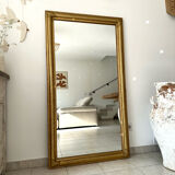 19th-century antique gilded mirror.