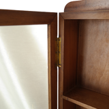 Artisanal wall display case in vintage wood
