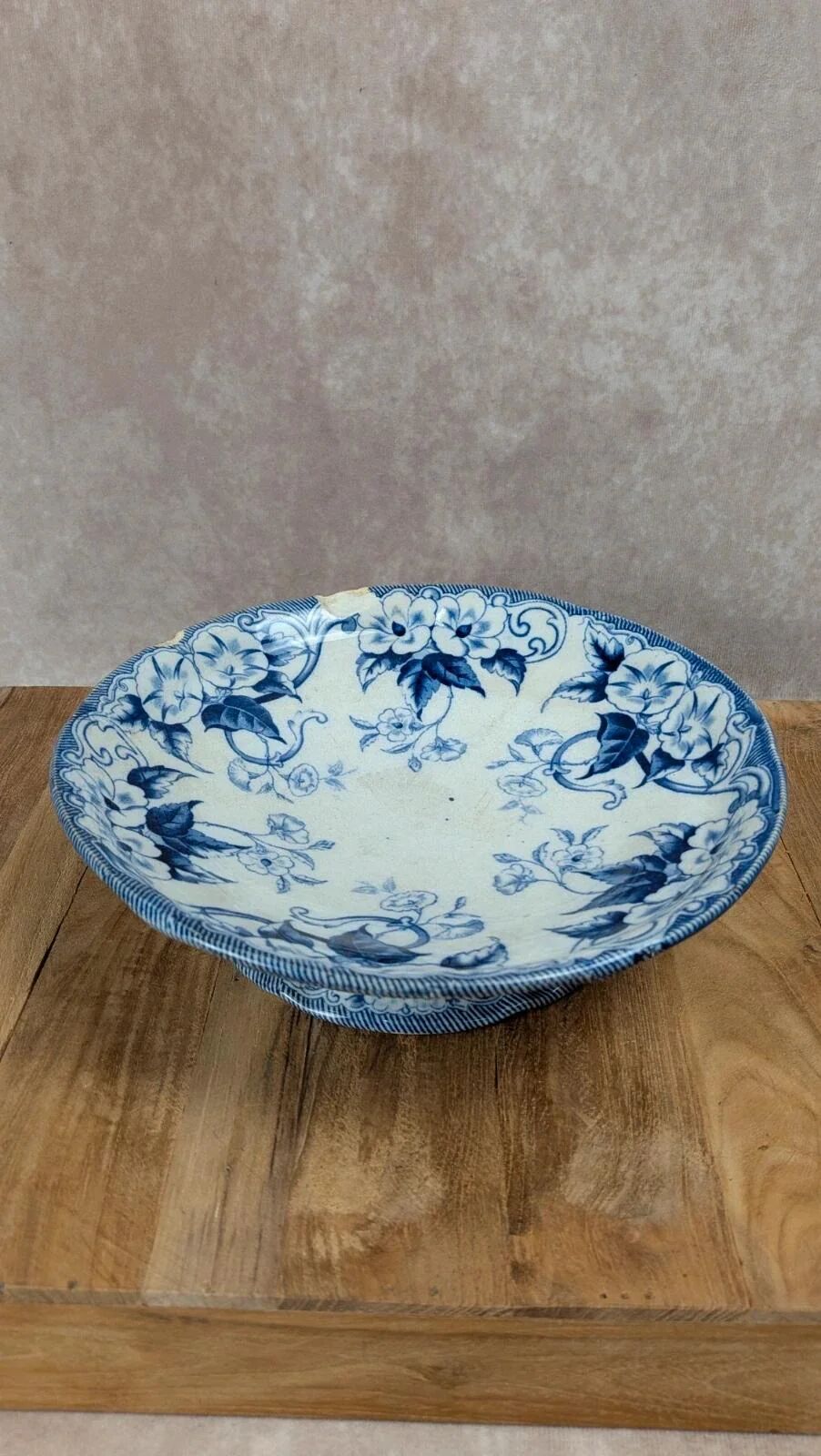 Antique compote dish Creil & Montereau – Flora model –