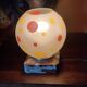 Art Deco night light in marble and enamelled glass from the 1930s.