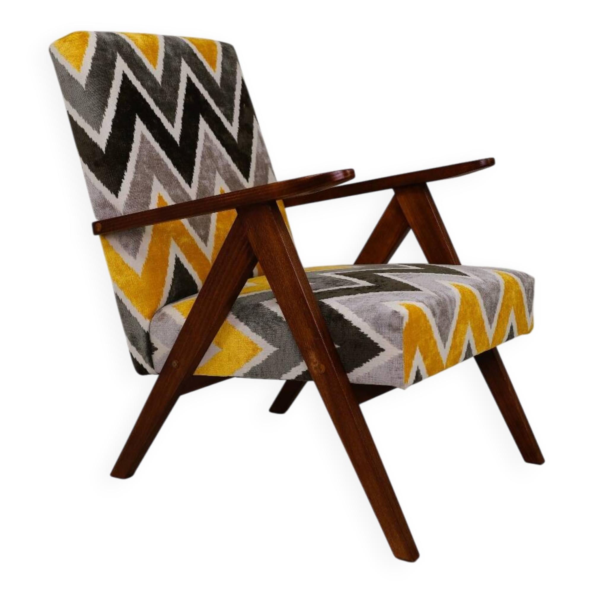 Vintage ethnic chic armchair modern design