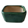 Pot à bonsaï, cactus rectangulaire en céramique émaillée verte