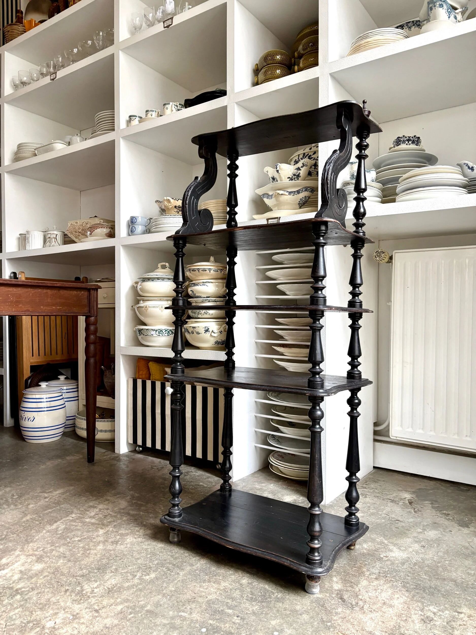 Library, Napoleon III music stand in blackened wood.