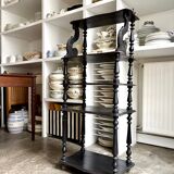 Library, Napoleon III music stand in blackened wood.