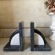 Art Deco marble bookends