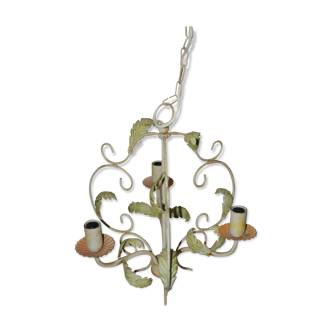 Painted metal chandelier