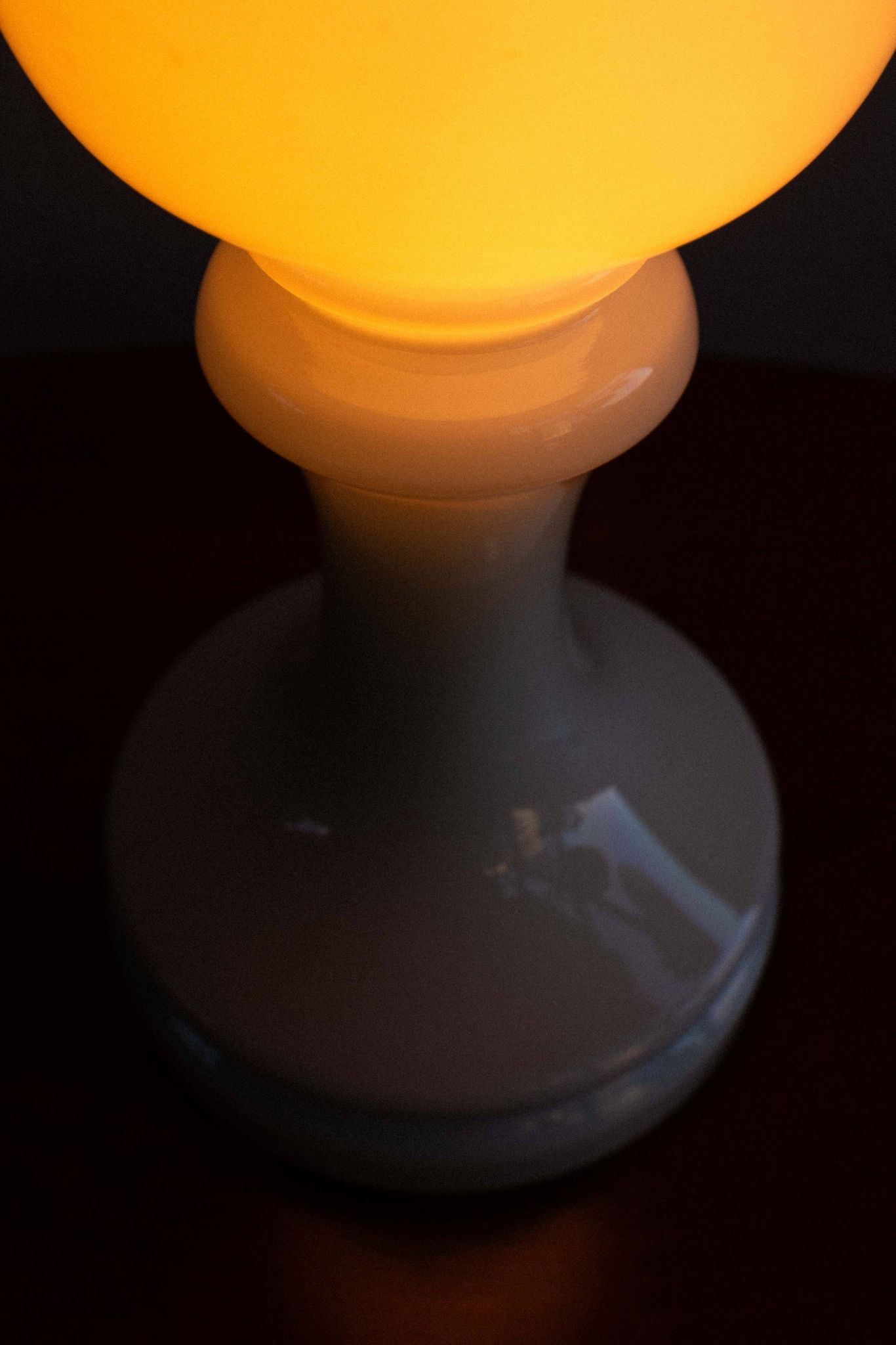 Vintage Czechoslovak Bishop Glass Lamp by Ivan Jakeš, 1970s