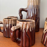 Vintage ceramic service Pol Chambost model Tree – jug and cup