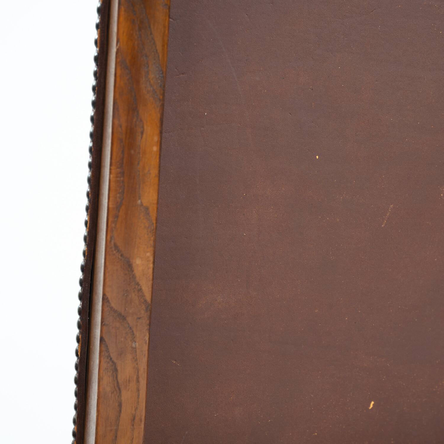 Pierre Lottier brown Spanish leather Slipper chairs by Almazan, 1950s