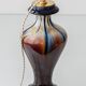 Pair of Art Deco Ceramic Table Lamps, Flambé Glaze, Belgium, 1920s, New Lampshades