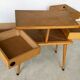 Vintage worker tapered feet with 4 swivel drawers - 1960