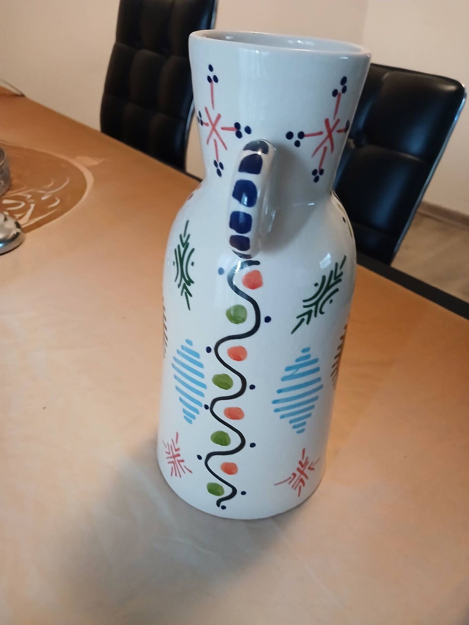 Berber Art Vase in Ceramic (30 cm) - Unique New Piece by a Ma