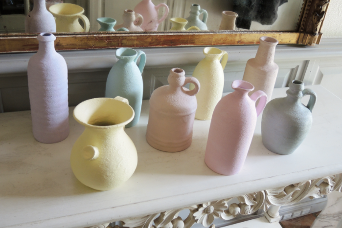 Decanter effect terracotta pastel gray