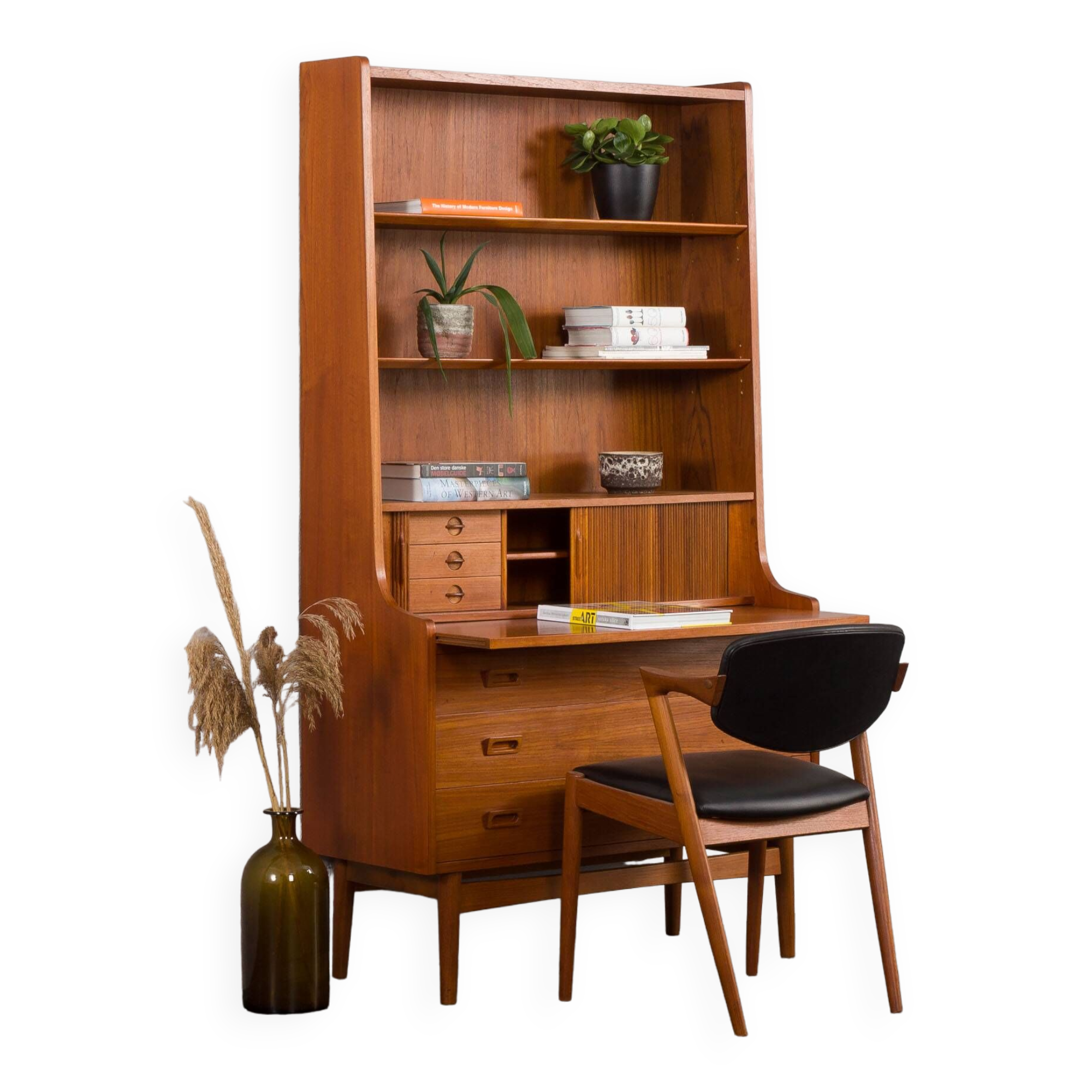Johannes Sorth Nexo bookcase with secretaire, Denmark 1960s
