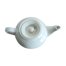 Théière ronde blanche en porcelaine vintage