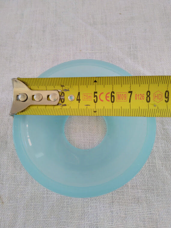Chrome and blue seventies candlestick