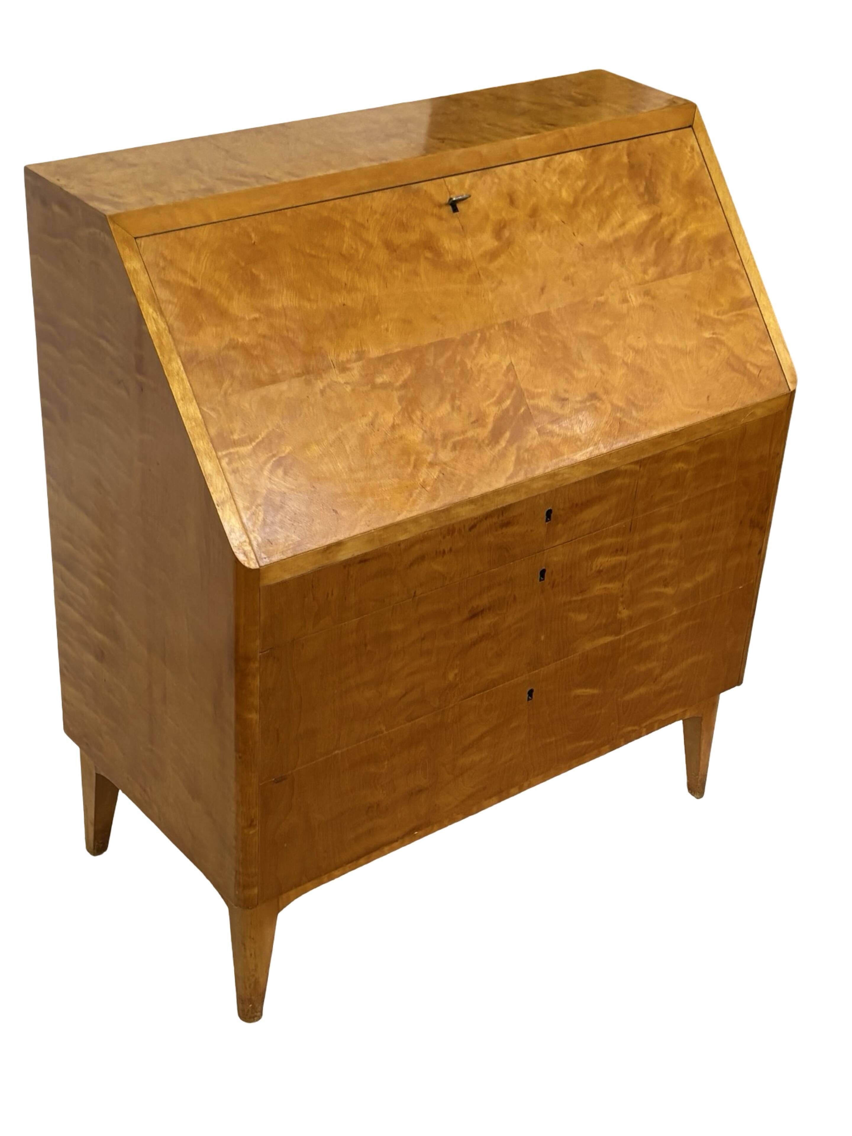 Vintage Secretary Cabinet Swedish 1960s Workspace