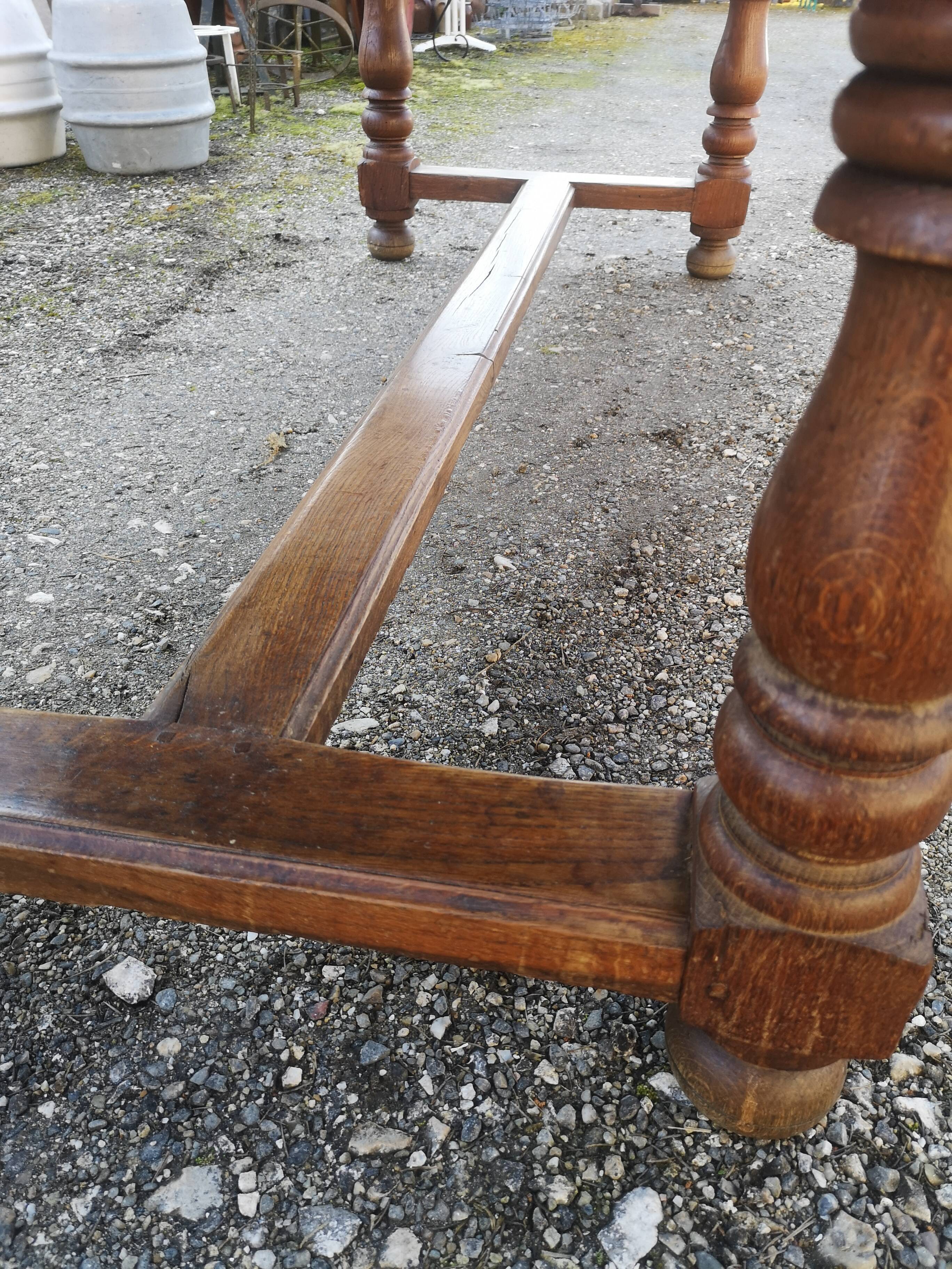 Solid oak farmhouse table