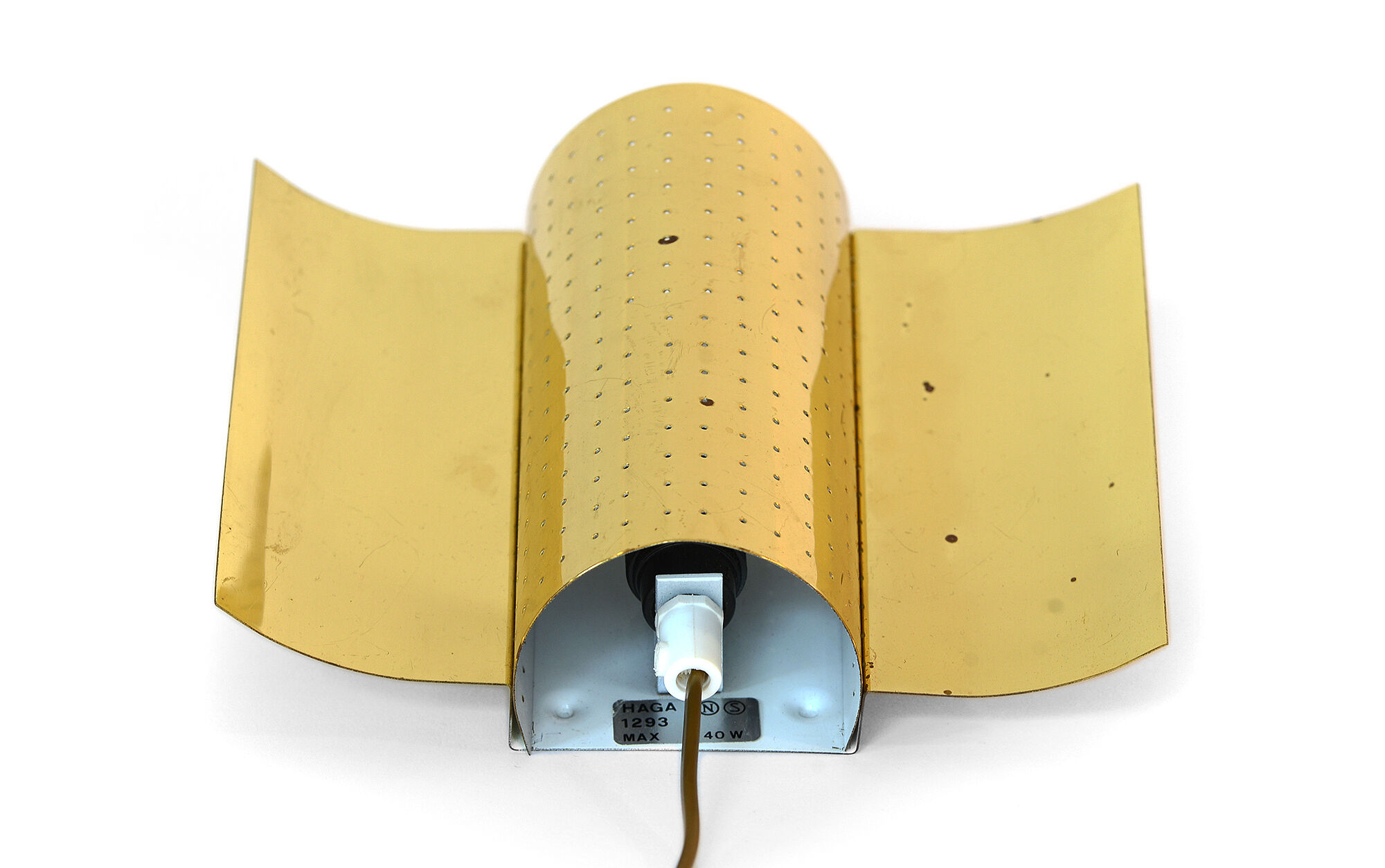 Brass wall sconce by Haga belysning, Sweden 1970s