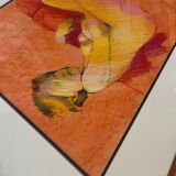 Painting Pastel Claude Blanc-Brude (born in 1932) "Maternity"