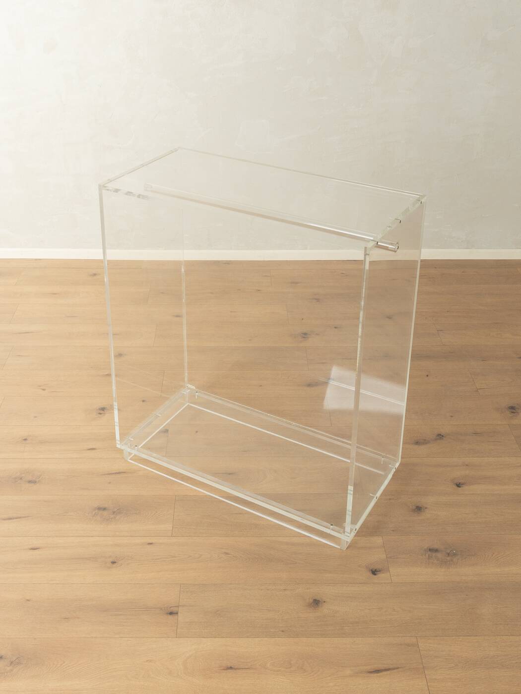 Minimalist chest of drawers from the 1980s, acrylic glass, unique piece
