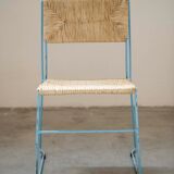 Hand-woven iron chairs from the 70s/80s, set of 4
