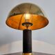 Pair of Mid Century Modern table lamps in brass and leather 1960
