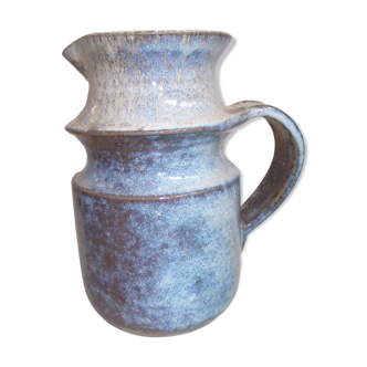 Signed stoneware pitcher