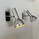 Pair of vintage adjustable wall lights, chrome-plated metal, France 1970