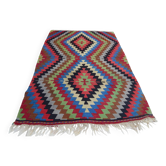 Vintage Turkish kilim, handwoven, 88x127 cm.