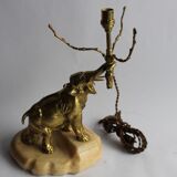 Bronze elephant lamp