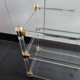 Plexiglass and brass serving trolley