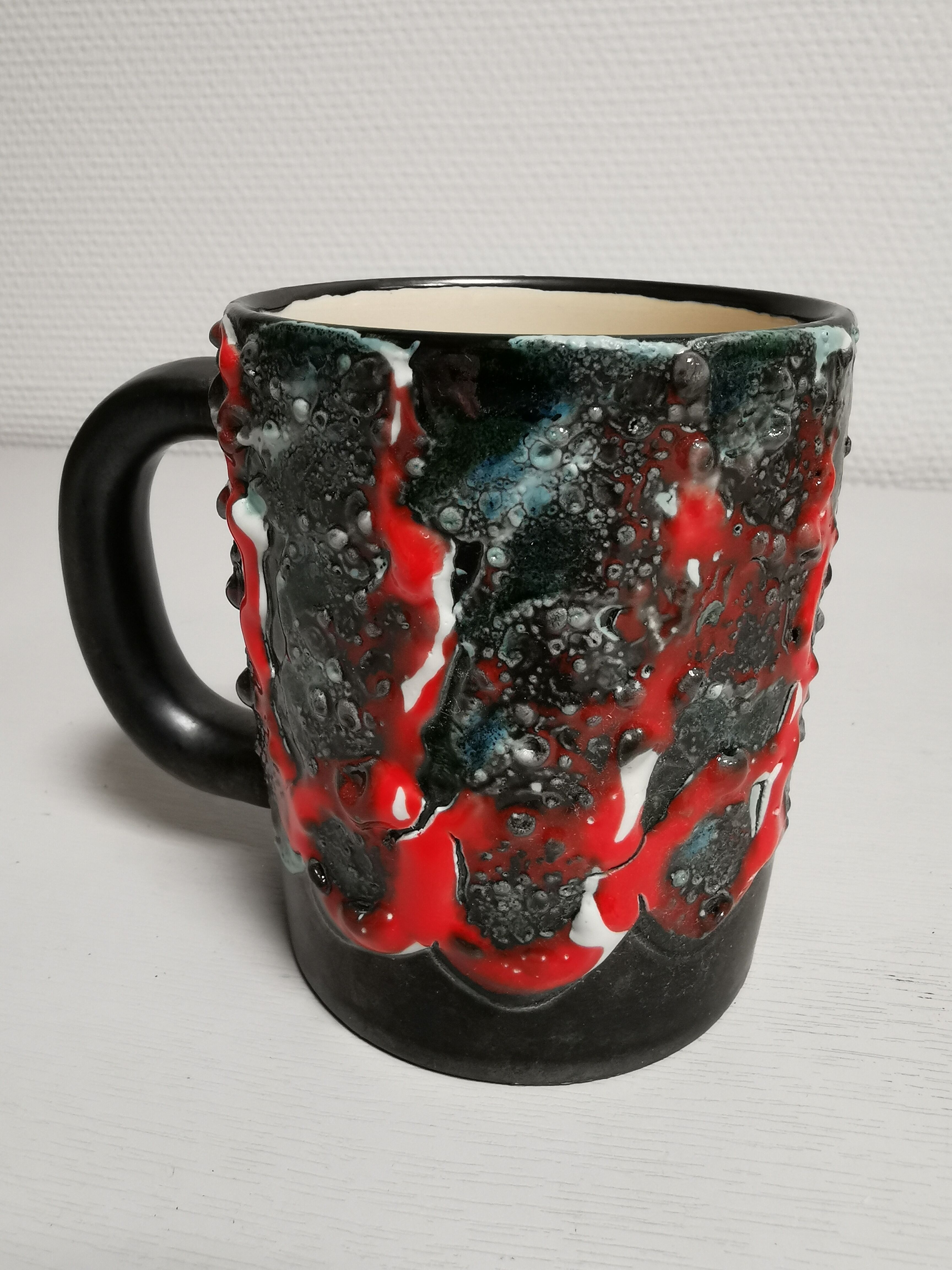 Mug vintage ceramic lava effect